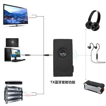 2 IN 1 Real Stereo Bluetooth 4.2 + EDR, Uztvērējs, Raidītājs Bluetooth Adapteri Bezvadu Audio Ar 3,5 MM AUX Mājas TV MP3 PC