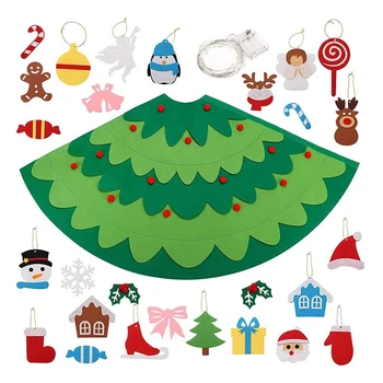 Bērniem DIY Jūtama Ziemassvētku Eglīte Ziemassvētku rotājums Mājās Navidad Ir 2021. Jaunā Gada Dāvanas, Ziemassvētku Rotājumi, Santa Klauss, Ziemassvētku Eglīte