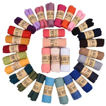Krāsas pure color cietā krāsainu trīs izmēri pārdot, piemēram, karstā kūkas sieviešu kokvilnas voile šalle vairumtirdzniecības yiwu tīro krāsu šalle
