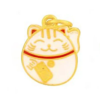 Oriģināls dizains, porcelāna emalju kaķis DIY Kaklarota, Kulons Japāņu unikālu seno zelta amatniecības jauki romantiskas, svaiga Pasaka, Rotaslietas