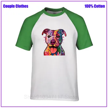 Neona Pitbull Krāsains, Abstrakts Suns Seju, Vīriešu t krekls dropshipping t-krekls apģērbu t hombre dzimšanas dienas dāvanu kokvilna