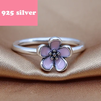 PJR011 karstā pārdošanas 925 sudraba gredzens .ziedu gredzens ar akmeni, 2 krāsas Smalku Aksesuāru. Svaigākais Modes Dizaina gredzeni sieviete