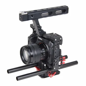 DSLR Kamera, Būris Atbalsta Video Stabilizators Platformu Ar Stieņu Sistēmas Sony ILCE-7. Sērija A7 A7II A7s A7r A7RII Panasonic GH4