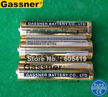 2000pcs/daudz AA LR6 AM3 1,5 v Sārma Baterijas GASSNER Zelta Jaka SGS,ISO9001