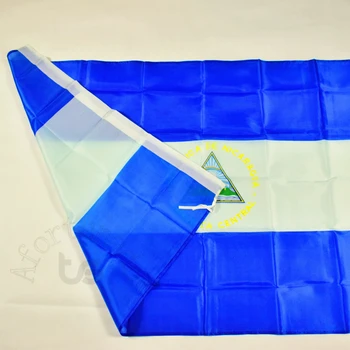 Nikaragva Nigaragua 90*150cm karogs Banner 3x5 Pēdu Valsts karogu, lai apmierinātu,Parādes,ballītes.Karājas,dekoratīvās apdares