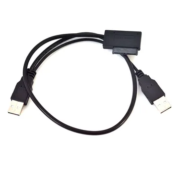 Piezīmjdatora optiskais diskdzinis SATA uz USB adaptera kabelis 6P+7P SATA lai USB2.0 easy drive līnijas