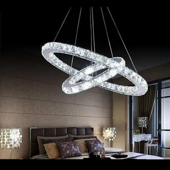 JAUNĀS led lampas kristāla Piekariņu Gaismas led Modernās guļamistabas K9 kristāla Kulons lampa led gaismas spīdumu Bezmaksas piegāde 30CM 40CM