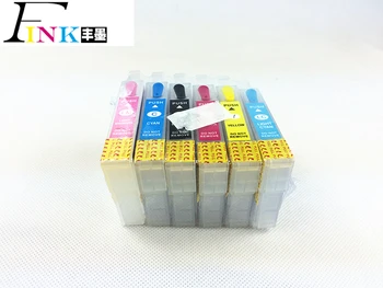 T0801 tukšs uzpilde tintes kārtridži Epson R265 R285 R360 RX560 RX585 RX685 RX560 P50 PX650 PX660 PX700W printeri ar LOKA chip