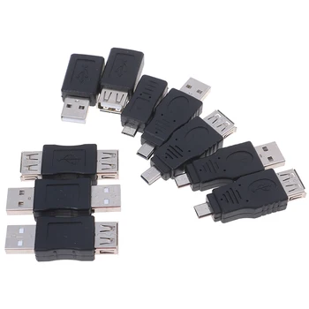 10pcs/komplekts USB Adapteri Sīkrīkus USB OTG Sieviešu un Vīriešu Micro USB, Mini Changer Adapteris Konvertētājs