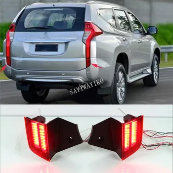 1Pair Auto LED Atstarotājs Lukturi Aizmugurējie Miglas Lukturi Aizmugurējo Buferi Gaismas, Bremžu Gaismas, Mitsubishi Pajero Sport 2016 2017 2018