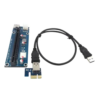 20pcs USB 3.0 PCI-E Stāvvadu PCI Express Paplašinājuma Kabelis, 1X uz 16X Extender Stāvvadu Ieguves Veltīta Grafiskās Kartes Adapteris bitcoin