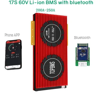 LiFePo4 BMS 20S 60V Bluetooth 200A250A phone RS485 VAR NTC UART dzelzs fosfāta Akumulatoru 3.2 V pievienots 20 sērija