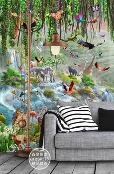 Pasūtījuma 3D Tapetes Mūsdienu dzīvnieku pasaules Murals Abstract Art sienas 3d Dzīvojamā Istaba Guļamistaba Fona Sienas pegatina salīdzinot 3d