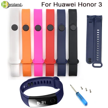 Aproce outdou Sporta Silikona skatīties siksnu Huawei Honor 3 watchBand Smart valkājamas TPU Siksna Aproce & Instrumenti, Piederumi