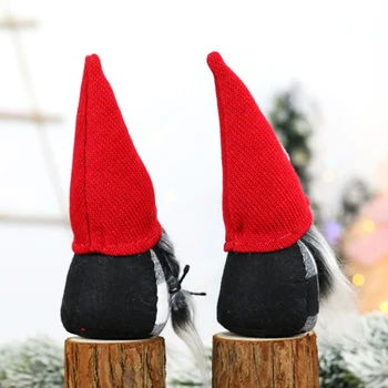 Ziemassvētku Zviedrijas Gnome Santa Plīša Karājas Lelle Xmas Tree Mājas Puse Rotājumu Karājas Rotājumu Lelle Rotājumu Sejas GnomeHome