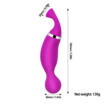 Dubultā Galvu Nepieredzējis Vibrators Klitora Stimulācija Sūcējs G Spot Licking Clit Sprauslas Massager Erotiska Seksa Rotaļlietas Pieaugušo Produkti