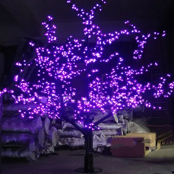 1,5 M, 1,8 m 2m Spīdīga LED Cherry Blossom Ziemassvētku Eglīte Apgaismojums Ūdensnecaurlaidīgs Dārza Ainavu Apdare Lampu mājas Puse dekori