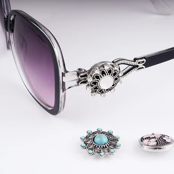 Jauno Modes rotaslietas Saulesbrilles Sieviešu Retro 18mm Snap Pogu, Brilles, Saulesbrilles, Aizsargbrilles, DIY MAMMA dāvanu YJ889