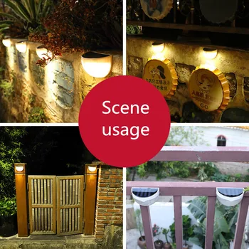LED solar sienas lampa āra ūdensizturīgs pagalmu ainavu ielu apgaismojuma saules enerģijas, dārzs, žogu, apgaismes dekori gaismas