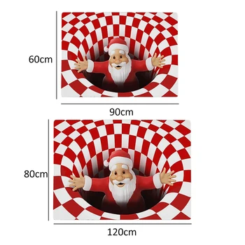 3D Ziemassvētku Virpulī Ilūziju, Grīdas Paklājs neslīdoša Doormat Gultas paklājos, lai Guļamistaba, Dzīvojamā Istaba Bērnu Istabas Paklājs Dekori