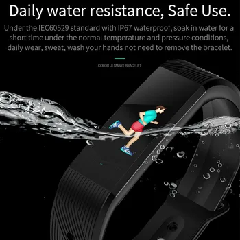 2018 Jaunu smart joslā zemas jaudas consumpion 24 stundām, visu dienu, sirdsdarbības USB uzlādes ziņu atgādinājums IP67 waterproof aproce