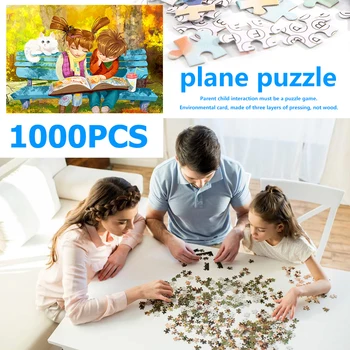 1000pcs DIY Lasījumā Bērniem Jigsaw Karikatūra Puzzle Rotaļlietas Salikšana Attēlu