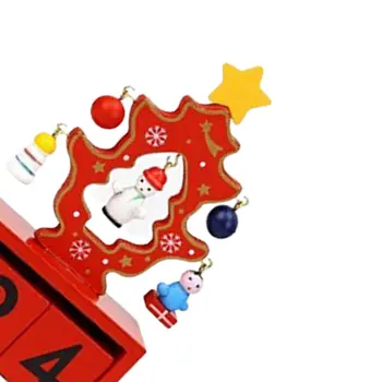 Ziemassvētku Eglītes Formas Kalendāra Koka Galda Antīko Ziemassvētku Kalendāra Creative Desktop Rotājumi Mājās