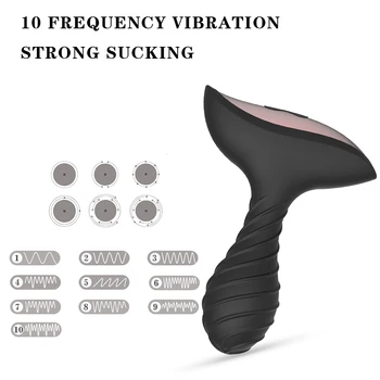 10 Ātruma Spirāli Vibrācijas Anālais Plug Tālvadības Prostatas Massager USB Uzlādes Butt Plug Anālais Vibrators Seksa Rotaļlietas Vīriešiem Anālais