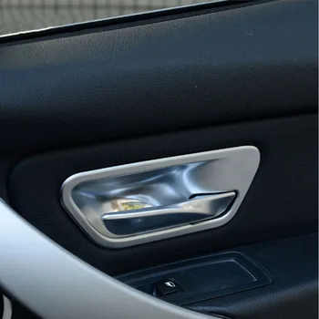 4gab Interjera Durvju Rokturi Kausa Trauka Vāciņš Melns BMW 3 4 Series f30 f32 f35 316i 318i 320li 2013. - 2017. gadam Auto Piederumi Stils