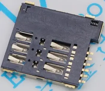 10pcs/daudz SIM kartes slots Micro SIM 6P 6-Pin Atmiņas kartes Turētāju/adapteri/connect izmantot tālruni,self push