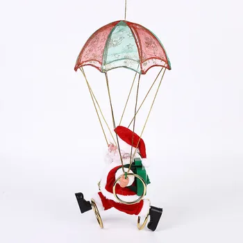 Radošā Elektriskā Ziemassvētku Rotaļlietas Izpletni Santa Claus Rotaļlietas Bērniem 2020. Gadam Karstā Pārdošanas Ziemassvētku Elektriskās Rotaļlietas, Ziemassvētku Dāvanas