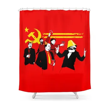 Komunistiskās Partijas (oriģināls) Dušas Aizkaru Komplekts Vannas Aizkaru Vannas istaba Ar neslīdošu Grīdas Paklājs