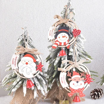 Koka Vēstuli Ziemassvētku Rotājumu Santa Sniegavīrs Elk Piebalsot Formas Ziemsvētki Koks Kulons Rotājumu DIY Koka Amatniecības Bērniem Dāvanu Puse Dekori