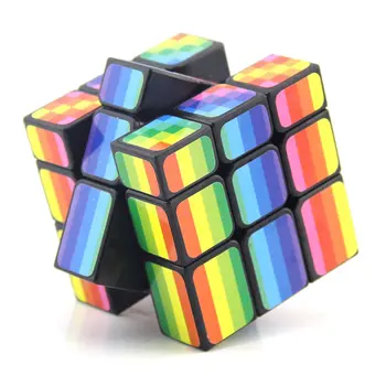 Oriģināls Augstas Kvalitātes FanXin Varavīksnes Krāsu Spogulis 3x3x3 Magic Cube 3x3 Ātrums Puzzle Ziemassvētku Dāvanu Idejas Bērniem Rotaļlietas Bērniem