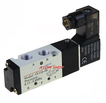 4V110-06 diviem piecu veidu elektromagnētisko vārstu pneimatiskie kontroles Spriegums: 110V AC 220V AC ,380V AC ,24V AC ,12V DC ,24V DC .