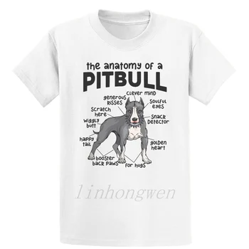 Anatomija Pitbull Tee Krekls Vīriešiem, Sievietēm Dāvanu Suns T Krekls Pavasara Rudens Pār Izmērs S-5XL Jaunums Kokvilnas Modes Pielāgota Krekls