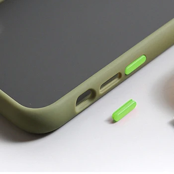 Caurspīdīgs Skaidrs, Anti-shock Pogas silikona Case For iPhone X XS XR XS Max 11 11 pro max 8 7 6 6S Plus Aizsardzības Aizmugurējo Vāciņu