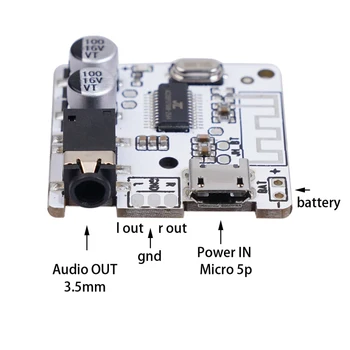 Bluetooth 5.0 JL6925A Stereo Mūziku, 3,5 mm Audio Interfeiss DIY Auto Audio Uztvērēju Atbalsts WAV+APE+FLAC+MP3 Lossless Dekodēšana