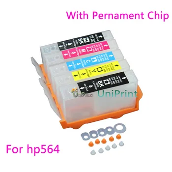 LĪDZ 15pcs savietojams HP564 Uzpildāmas Tintes kasetnes C510a B209a B210a C309g C309a C310a C410a C309n ar pastāvīgu mikroshēmas