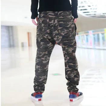 Džinsi Vīriešiem 2019 Jaunu Maskēšanās Militārās bikses Vaļīgas, Pāri bikses Vīriešu Hip Hop bikses konusveida kājas bikses Gadījuma Harēma bikses