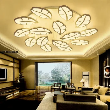 Jaunas banānu lapas LED griestu lampas modernās viesistabas, restorāns, galvenā guļamistaba gaisma, silts vienkāršs Dimming griestu lampas