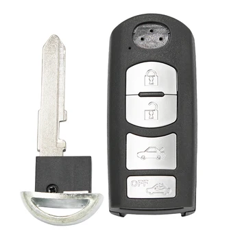 2/3/4 Pogas Nomaiņa keyless ieceļošanas Tālvadības Atslēgu Apvalks Gadījumā Fob Par Mazda 3 6 CX-3 CX-5 Axela Atenza MAZ13 Avārijas Atslēgu