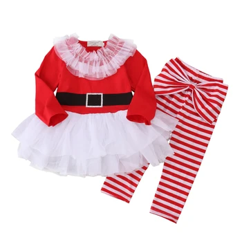 1-ź5 y Bērniem Meitene Ziemassvētki Apģērbu Komplekti Bērnu Ikdienas Kleita ar garām Piedurknēm Topi, Džemperi, Garās Ziemassvētku Tērpiem