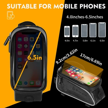 Velosipēdu soma top priekšā statīvu soma 6.5 collu touch screen mobilais tālrunis, soma touch screen ūdensdrošs mobilais tālrunis, soma velosipēdu komplekts