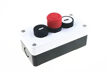 Avārijas apturēšanas poga, bultiņas pogas, 3 caurums ūdensizturīgs poga kaste un slēdžu kārbas vadības bloku.