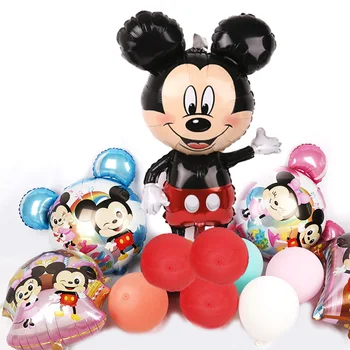 1pc 112cm Milzu Minnie Mickey Dzimšanas dienas svinības Balonu Bērniem, Klasiskās Rotaļlietas, Dāvanu Karikatūra Folija baloni, Bērnu duša Puse rotājumi