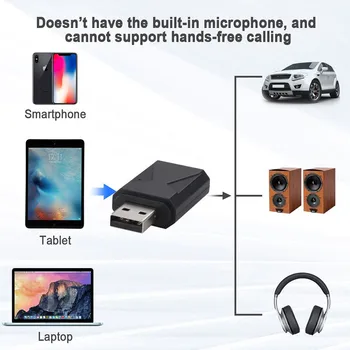 2-in-1 Audio Raidītājs Uztvērējs, Bluetooth 5.0 Portatīvo Viegls, Bezvadu Raidītājs, Uztvērējs, USB Iebūvēts Mikrofons