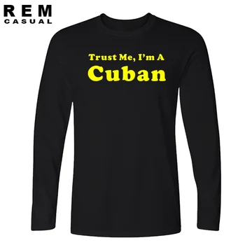 Jaunā Stila Ticiet Man es esmu Kubas garām piedurknēm T-krekls Smieklīgi Kubas un latīņamerikas Valstī T Krekls Vīriešiem Gadījuma Top Tees