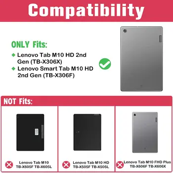 Stand case for Lenovo Cilnes M10 HD 2. Paaudzes TB-X306F TB - X306X X306 10.1 collu 2020. gadam smart cover gudrs čaulas turētāju aizsargs