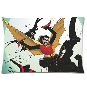 Nightwing Robin Divas Sānu Drukāt spilvendrānas 30x20 collu Lielisku Kvalitāti, Mīksta Dekoratīvās Poliestera Spilvendrāna